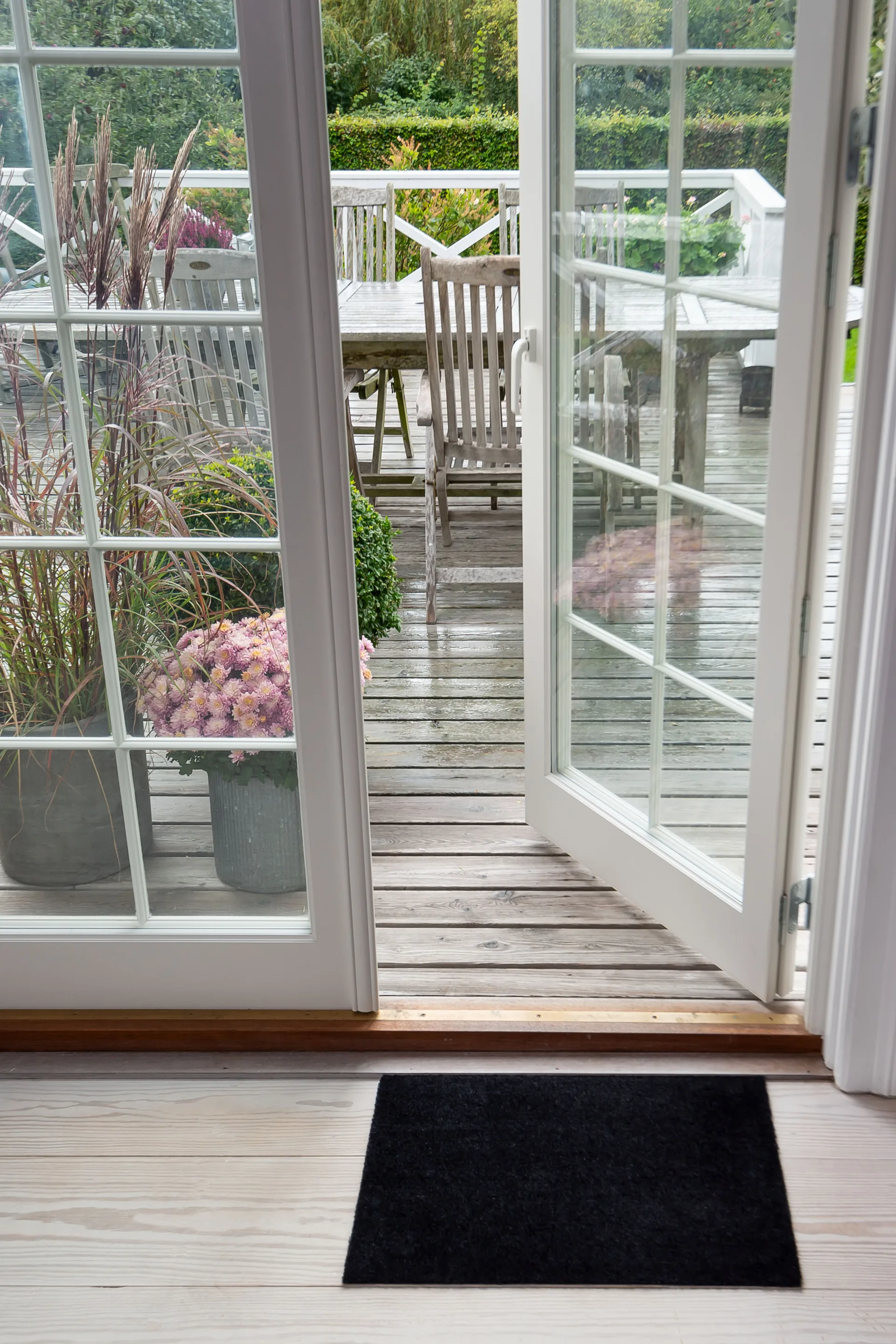 Unicolor deurmat, Black, 40x60 cm tica copenhagen