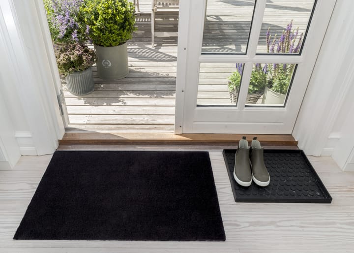 Unicolor deurmat, Black, 60x90 cm tica copenhagen