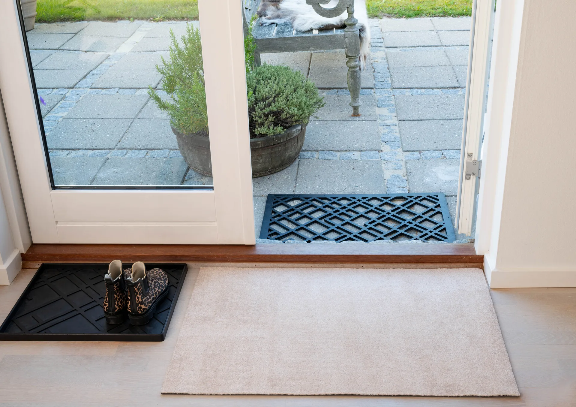 Unicolor deurmat, Ivory, 60x90 cm tica copenhagen