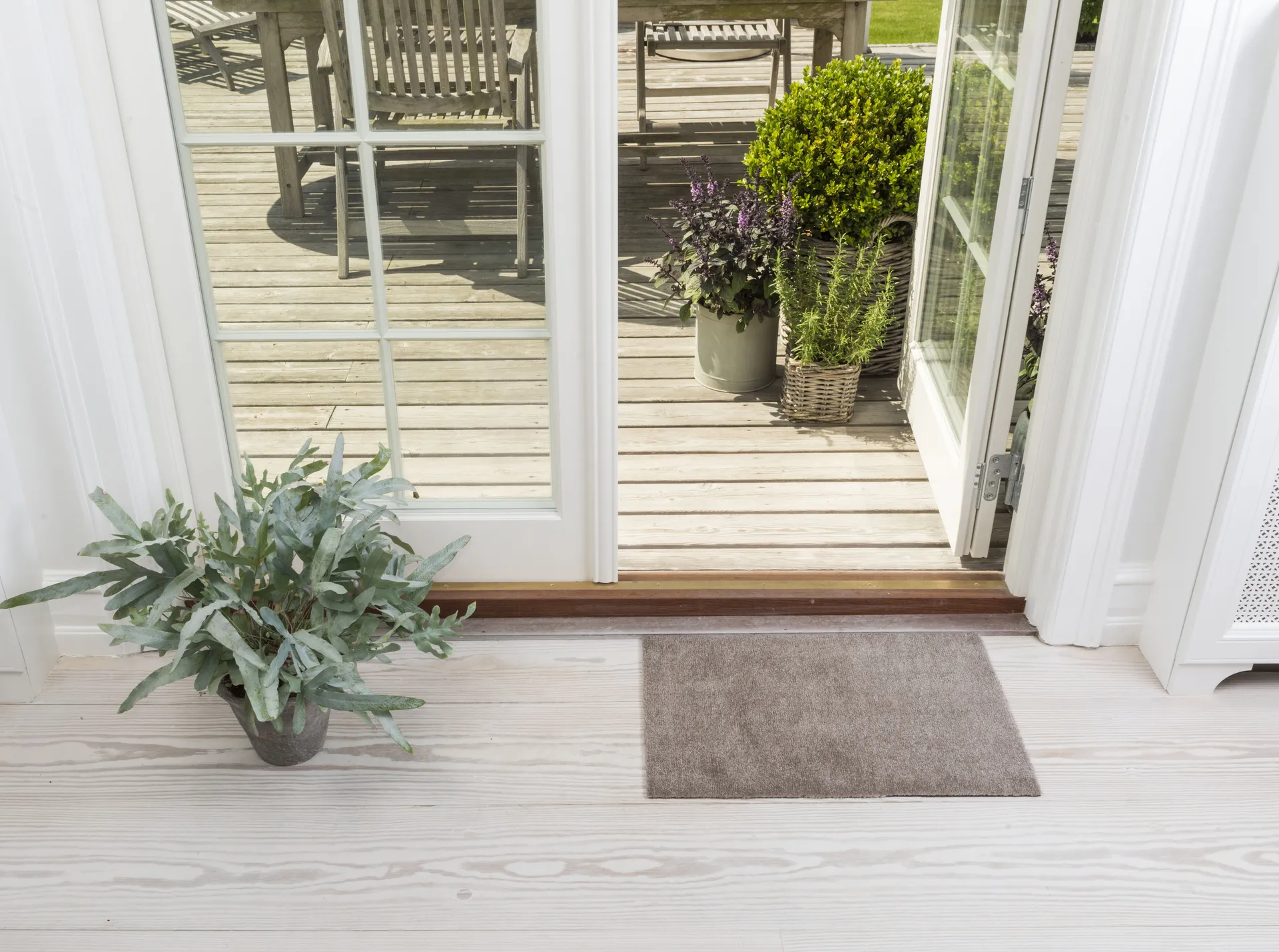 Unicolor deurmat, Sand, 40x60 cm tica copenhagen