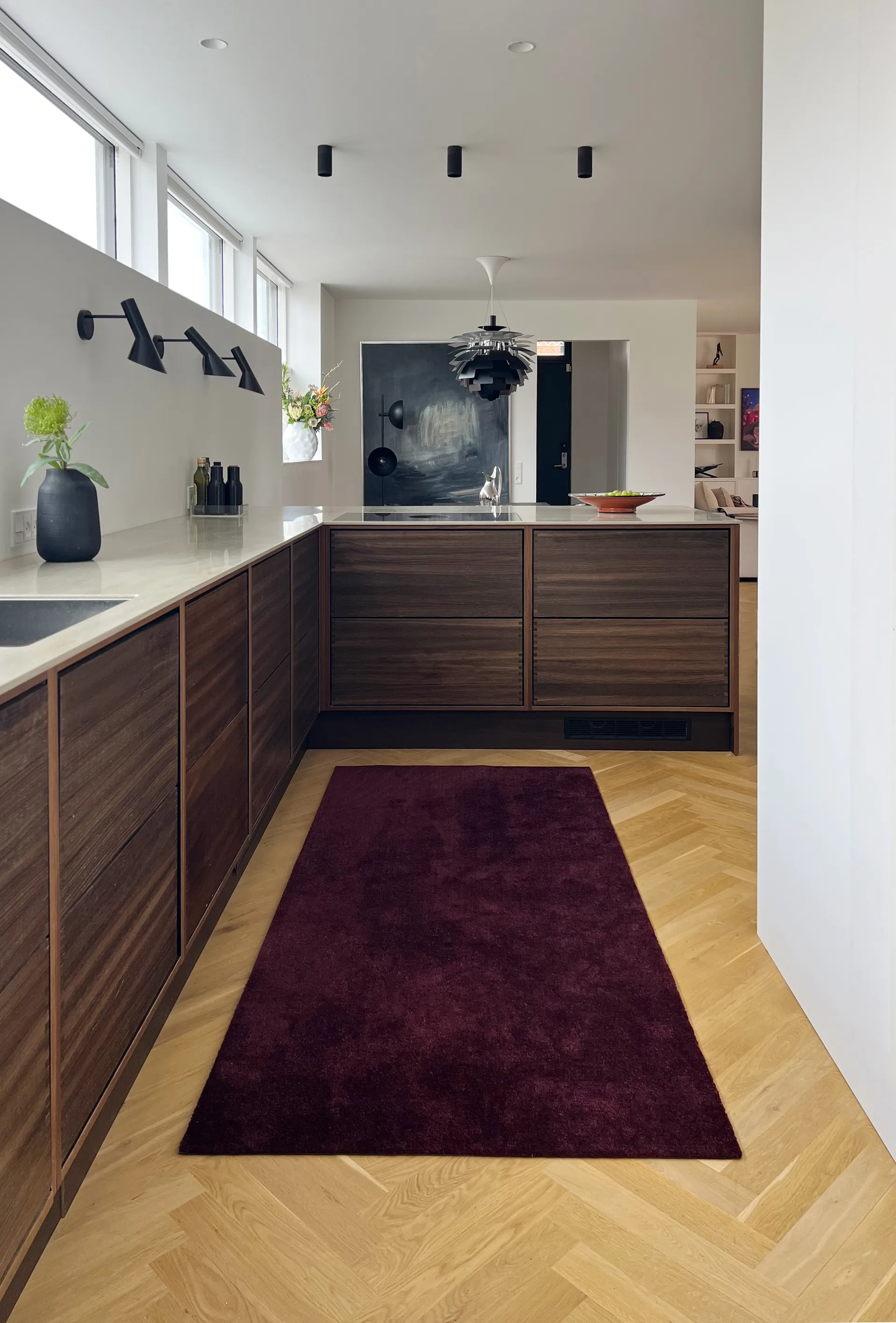 Unicolor gangloper, Bordeaux, 90x200 cm tica copenhagen