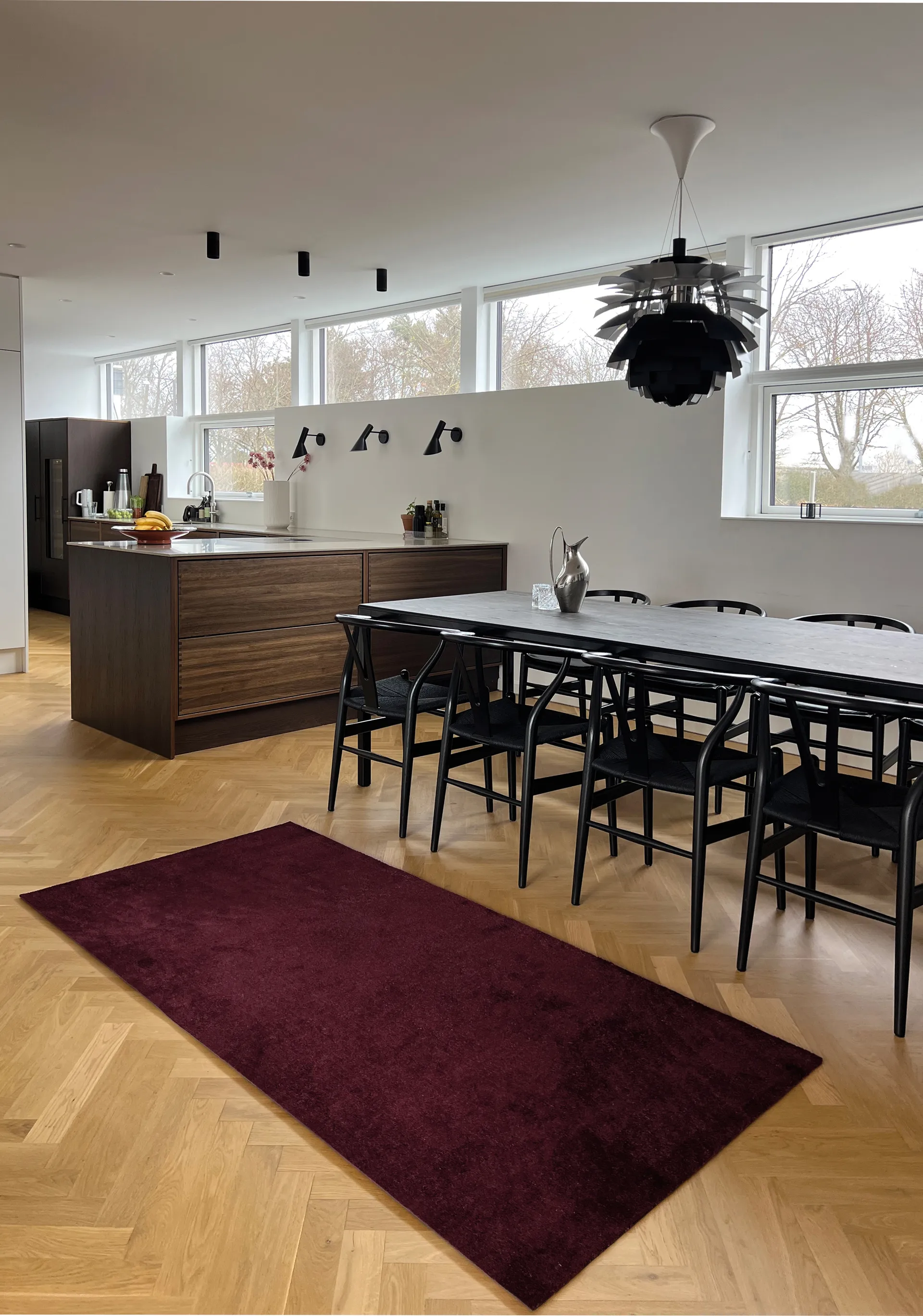 Unicolor gangloper, Bordeaux, 90x200 cm tica copenhagen