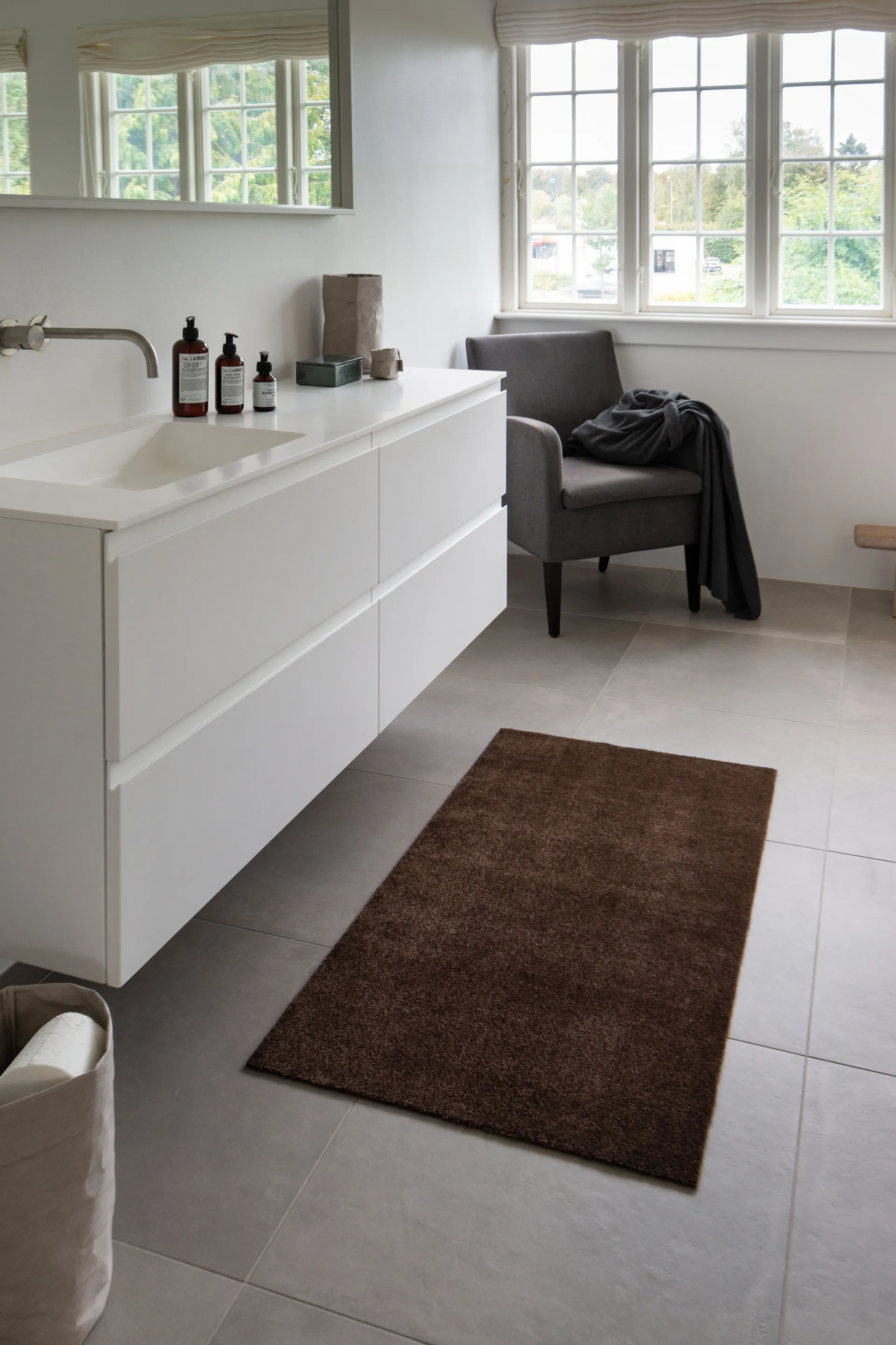 Unicolor gangloper, Brown, 67x120 cm tica copenhagen