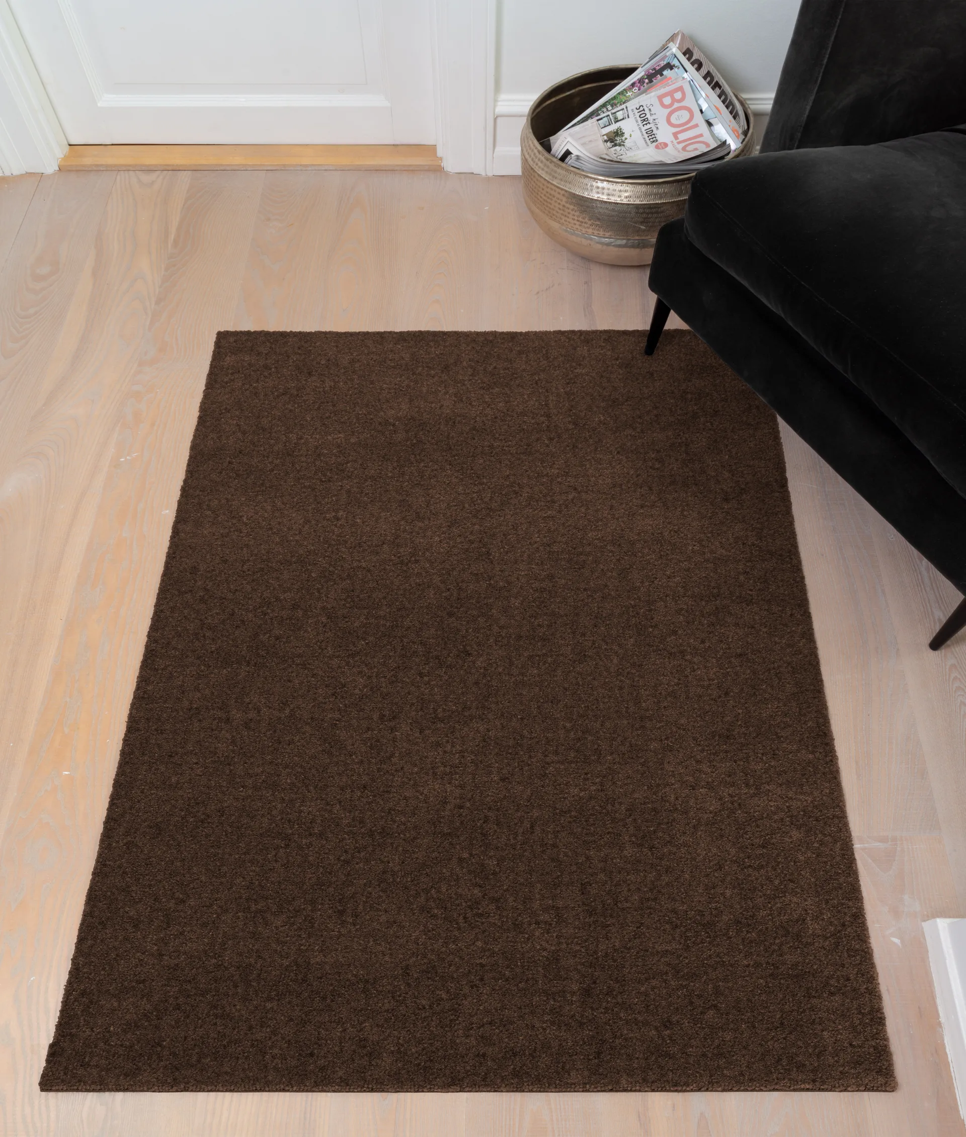 Unicolor gangloper, Brown, 90x130 cm tica copenhagen
