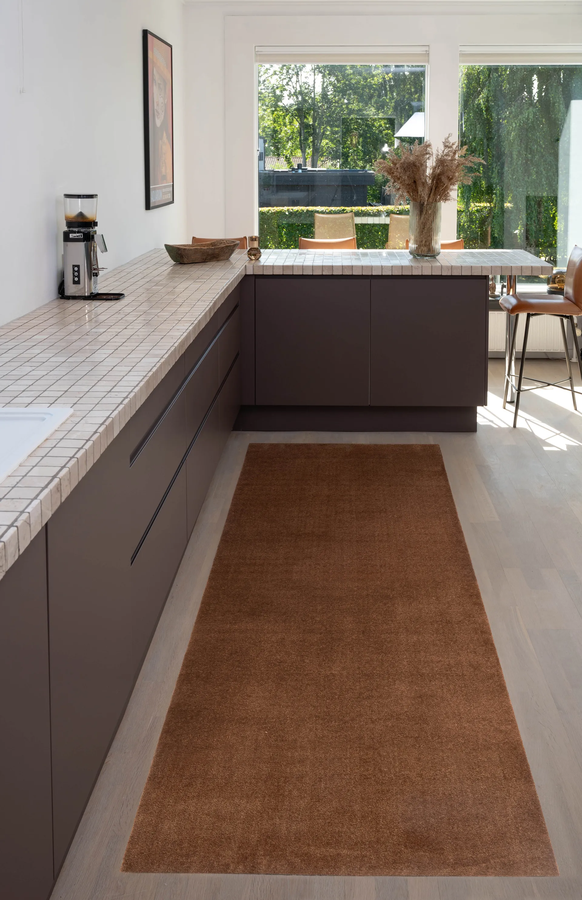 Unicolor gangloper, Cognac, 100x300 cm tica copenhagen