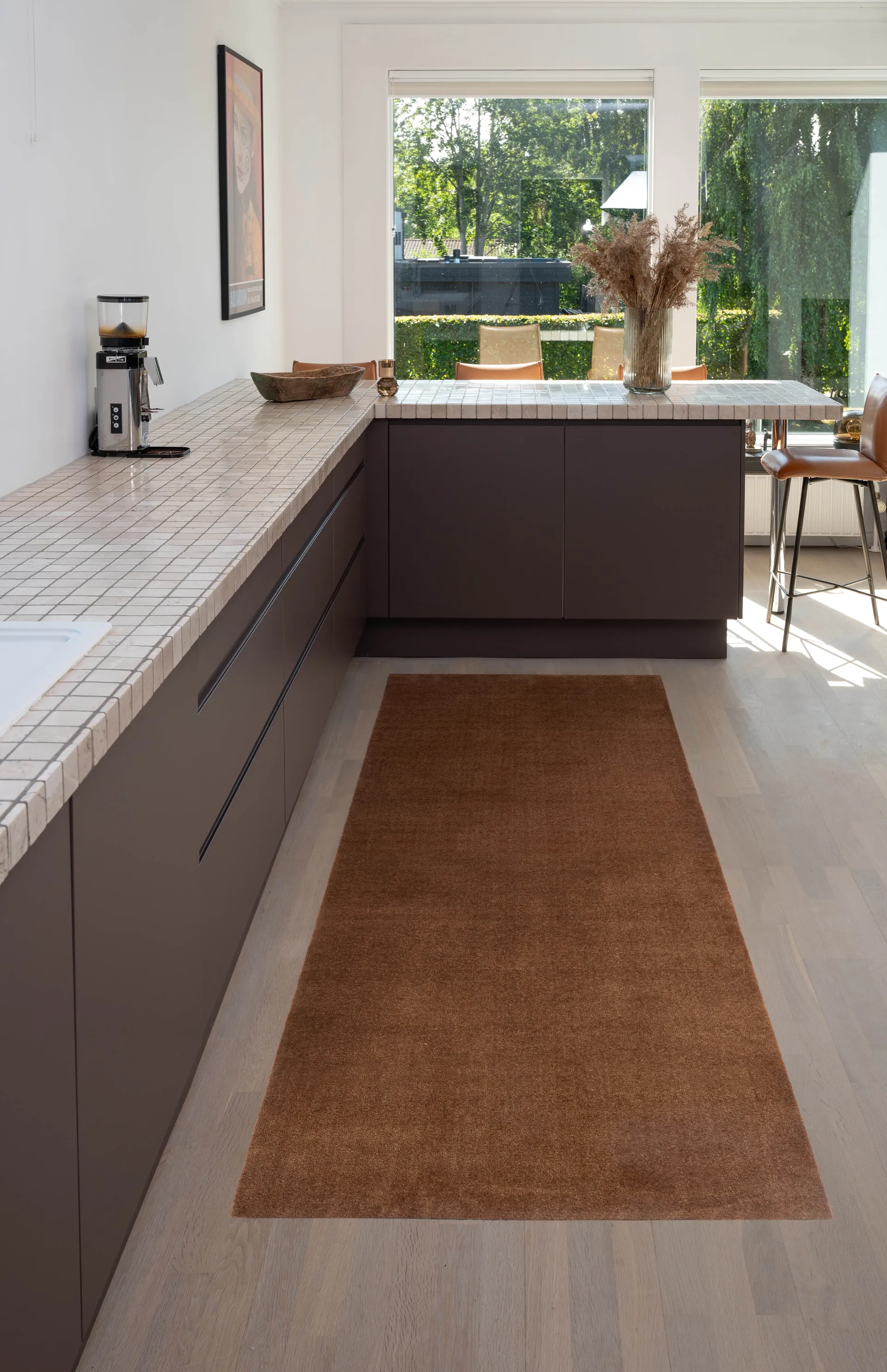 Unicolor gangloper, Cognac, 90x200 cm tica copenhagen