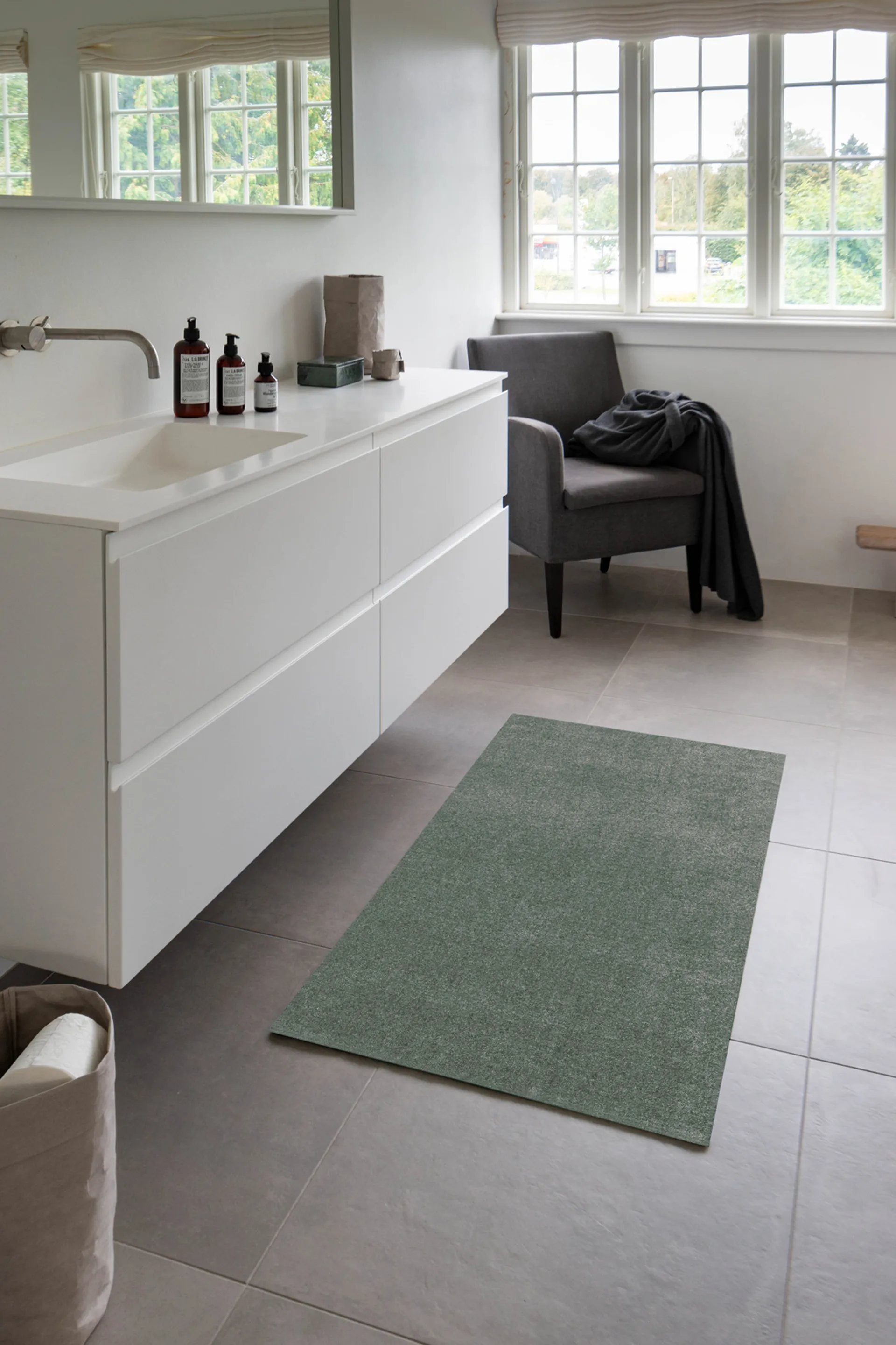 Unicolor gangloper, Dusty green, 67x120 cm tica copenhagen