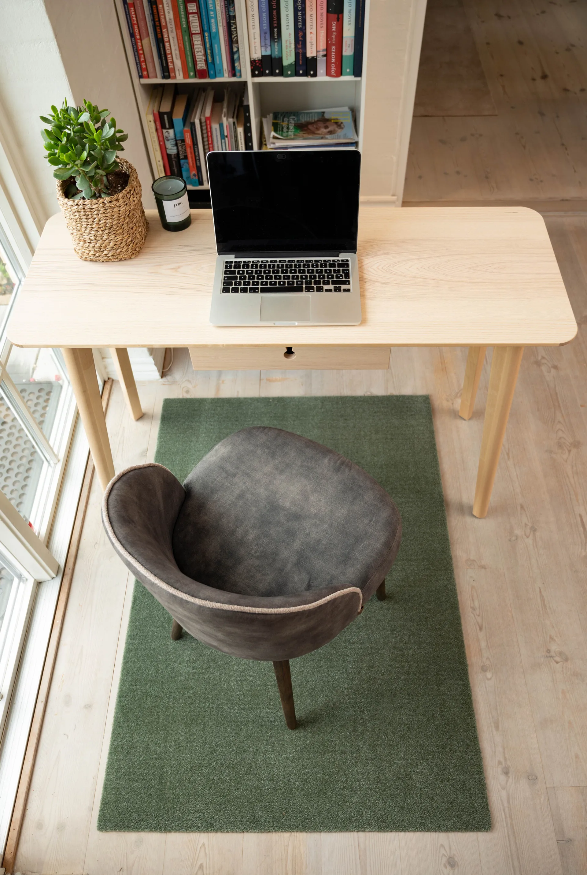 Unicolor gangloper, Dusty green, 90x130 cm tica copenhagen