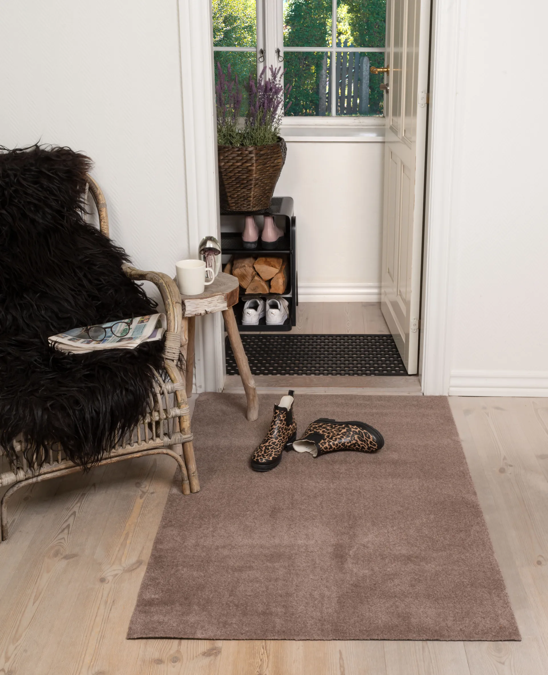 Unicolor gangloper, Sand, 90x130 cm tica copenhagen