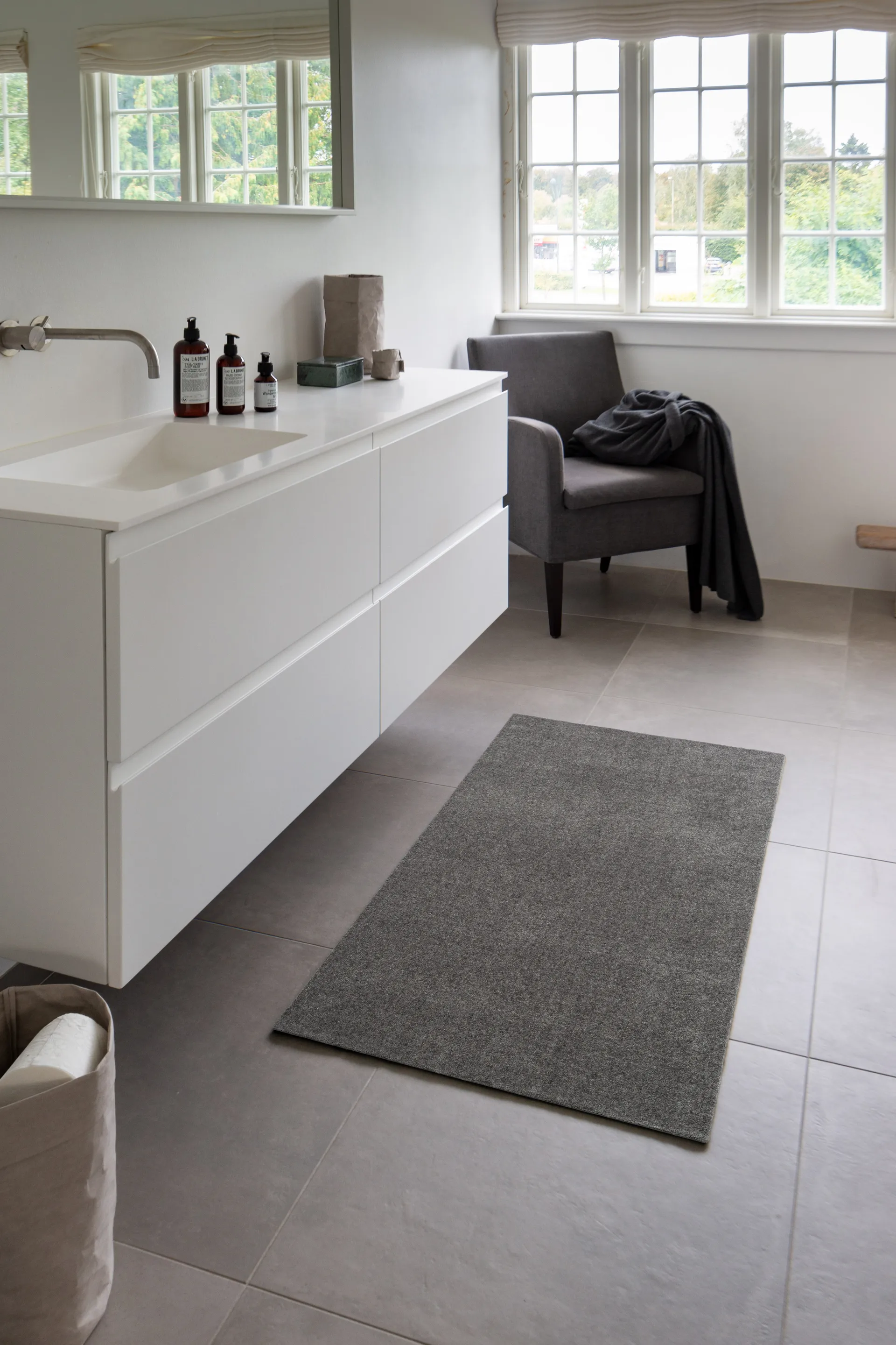 Unicolor gangloper, Steelgrey, 67x120 cm tica copenhagen