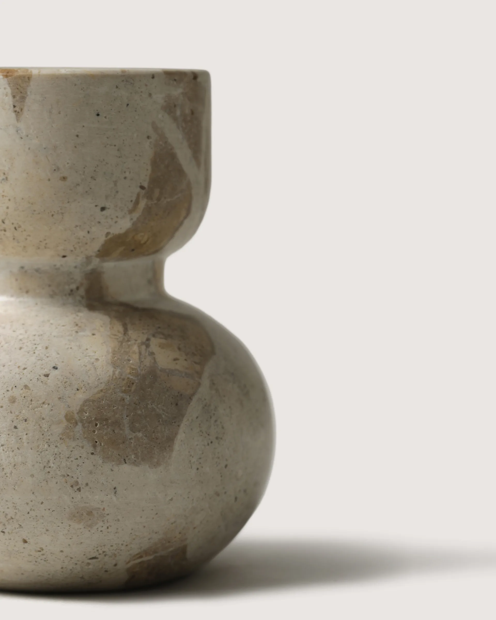 Asker kandelaar 10 cm, Beige Tinted