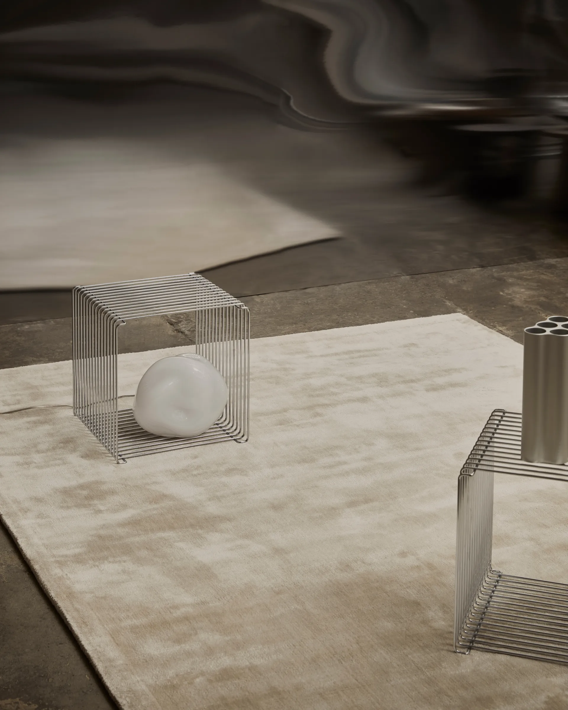 Backfjall viscose vloerkleed 170x240 cm, Offwhite Tinted