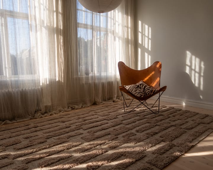 Bielke wollen vloerkleed 170x240 cm, Dark beige Tinted