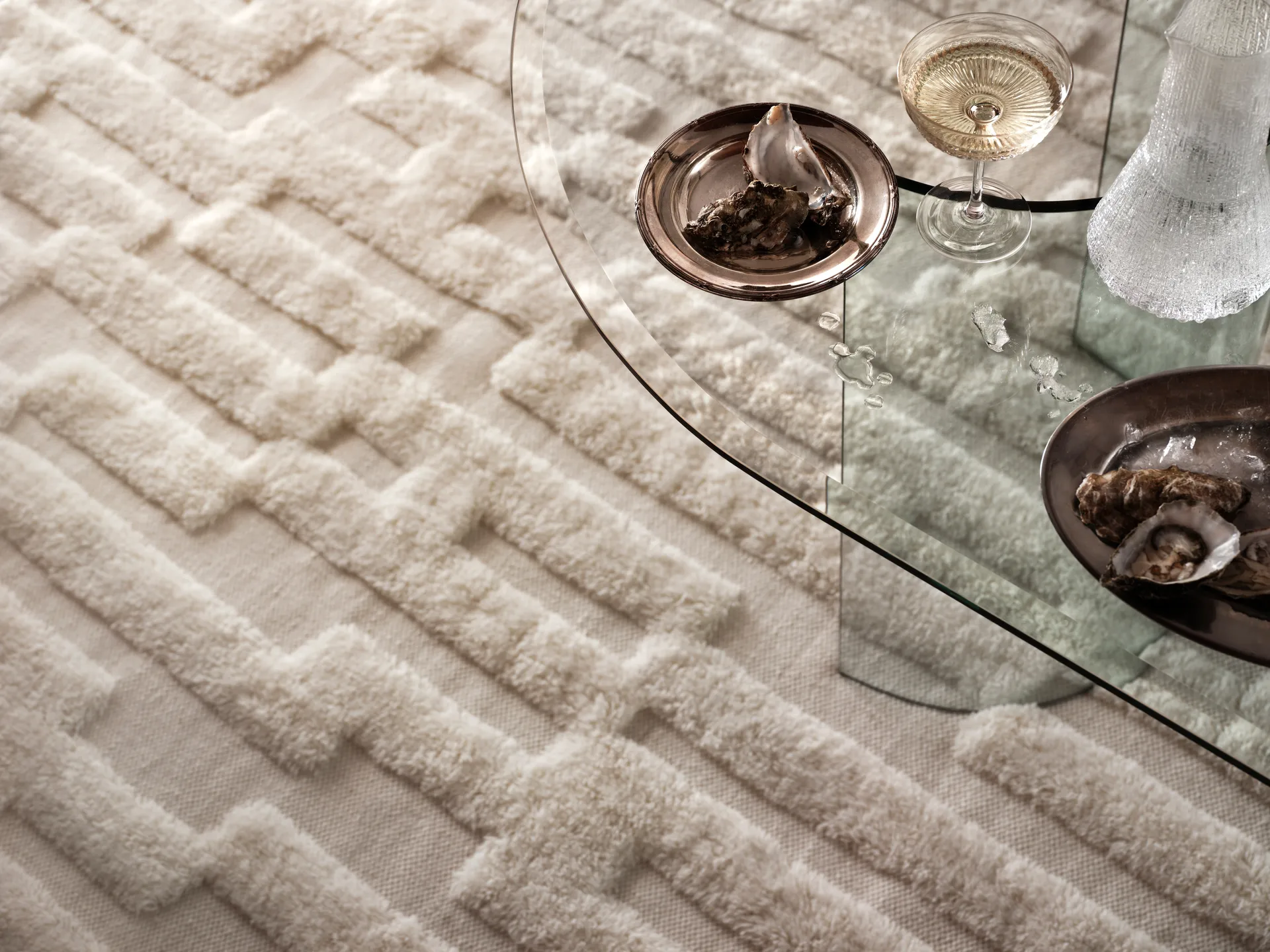 Bielke wollen vloerkleed 200x300 cm, Offwhite Tinted