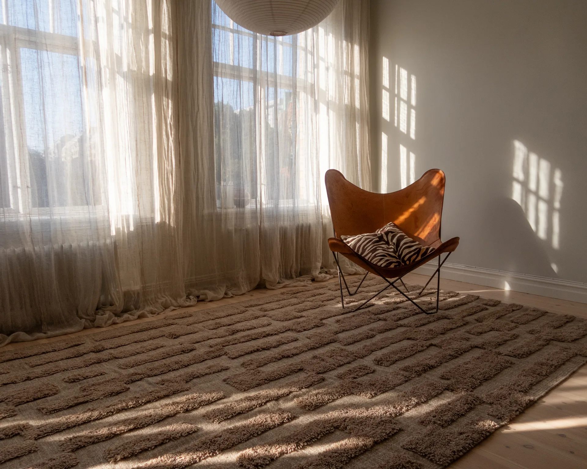 Bielke wollen vloerkleed 250x350 cm, Dark beige Tinted