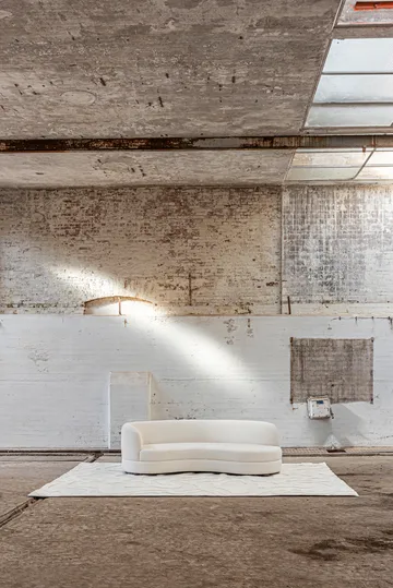 Delon bank - Bouclé off-white - Tinted