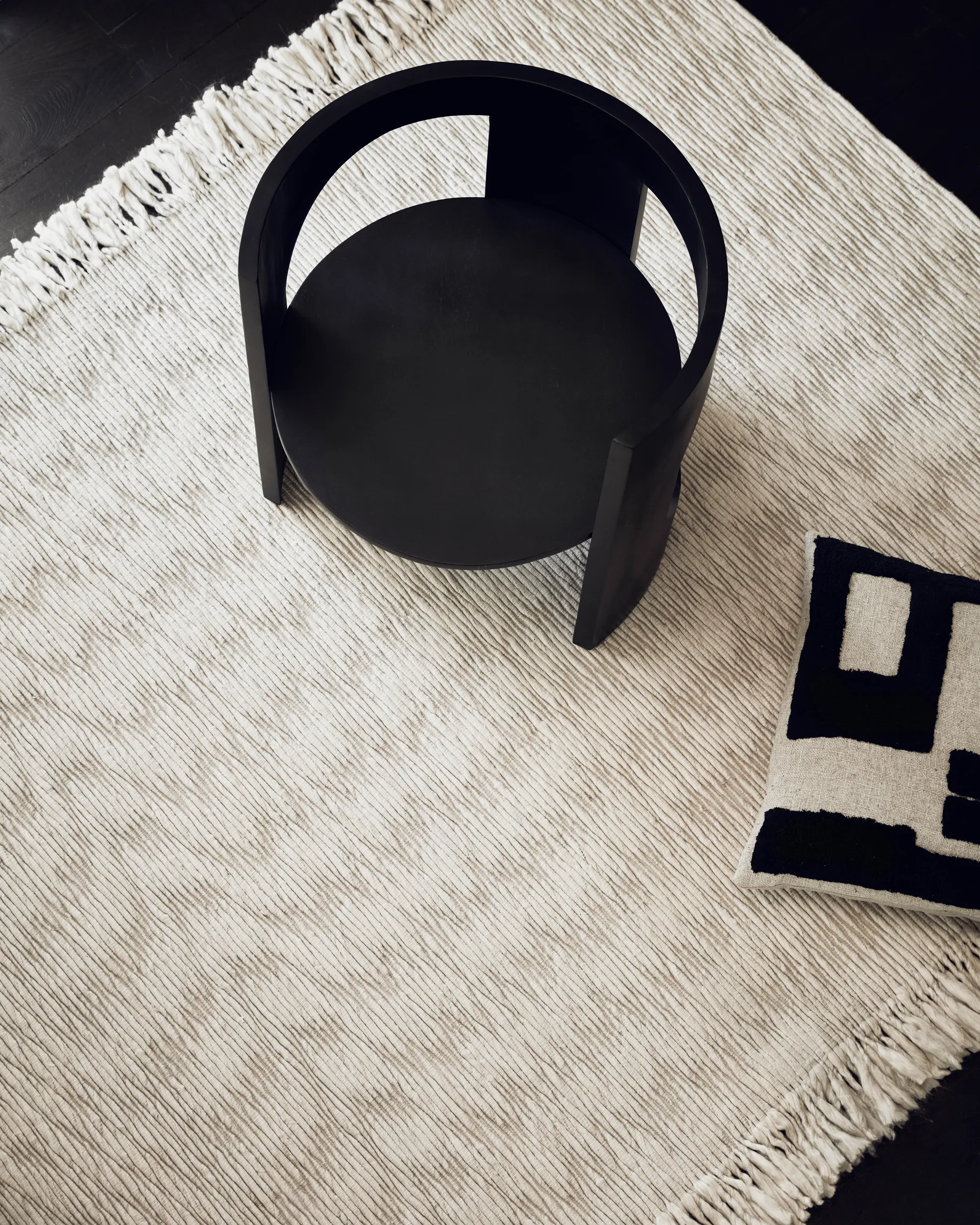 Fagerlund wollen vloerkleed 170x240 cm, Beige-offwhite Tinted