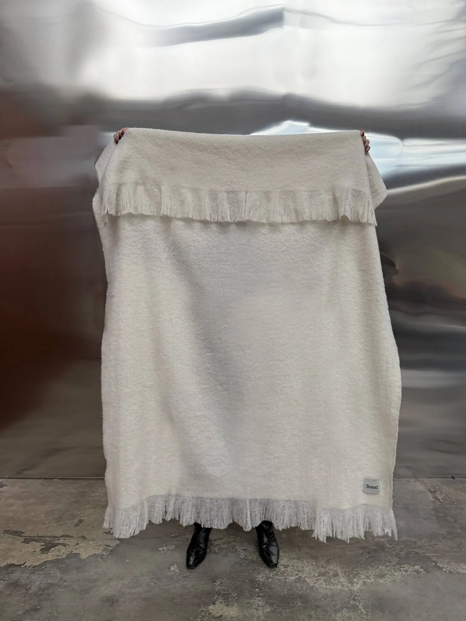 Fingal woldeken, Solid off white-natural, 130x170 cm Tinted