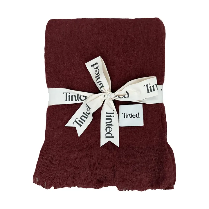 Fingal woldeken - Solid wine red, 130x170 cm - Tinted