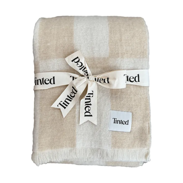 Hallin mohairdeken - Beige-off white, 130x170 cm - Tinted