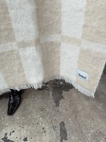 Hallin mohairdeken - Beige-off white, 130x170 cm - Tinted