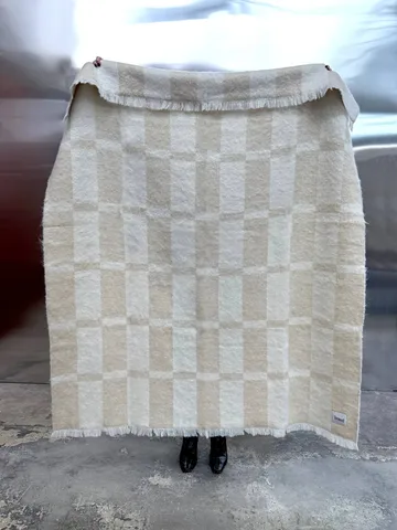 Hallin mohairdeken - Beige-off white, 130x170 cm - Tinted