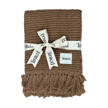 Janzen bouclé deken - Solid natural brown, 130x170 cm - Tinted