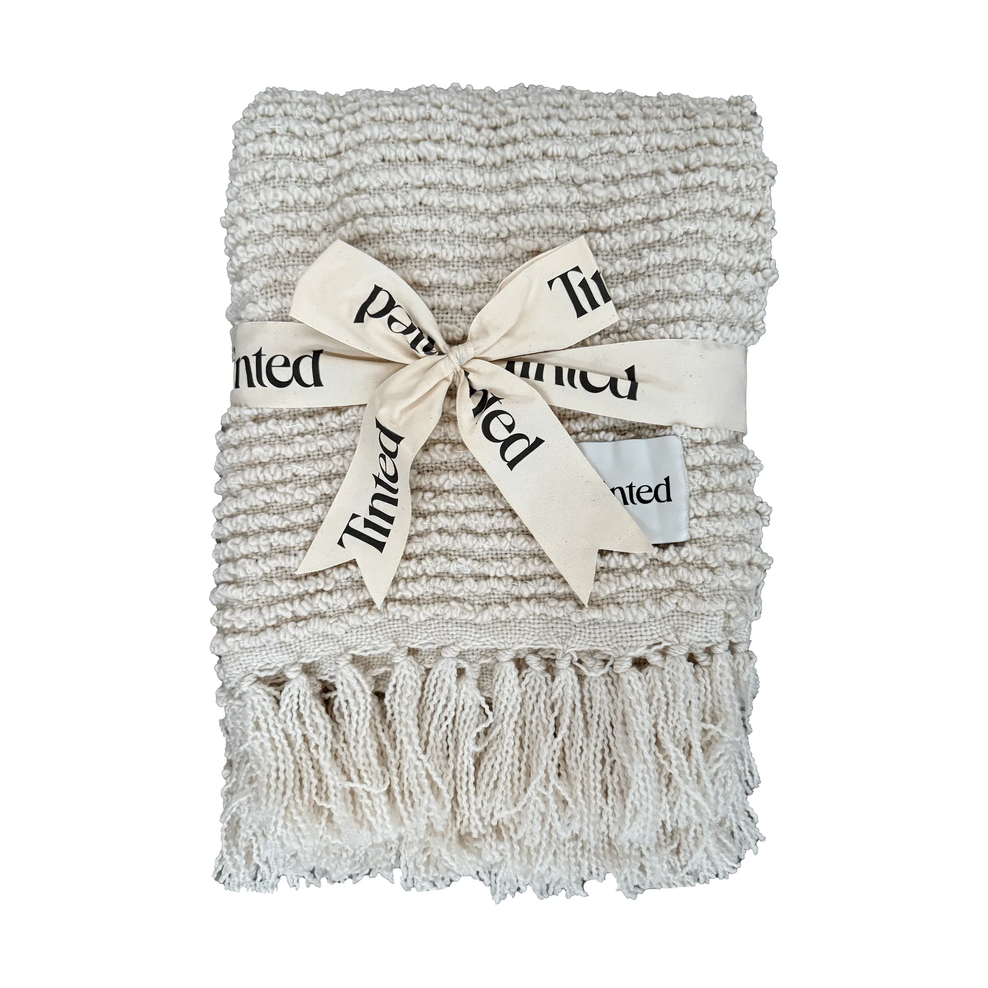 Janzen bouclé deken, Solid off white-natural, 130x170 cm Tinted