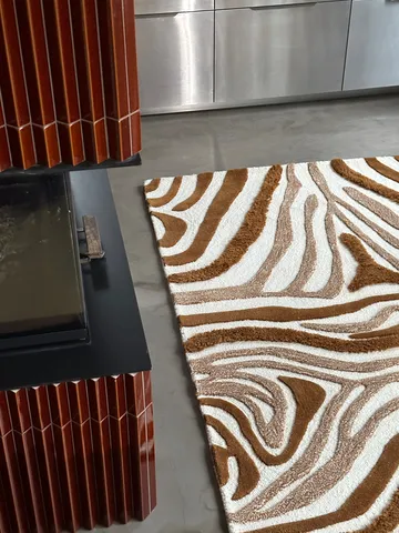 Jepson wollen vloerkleed 130x180 cm - Brown-off white - Tinted