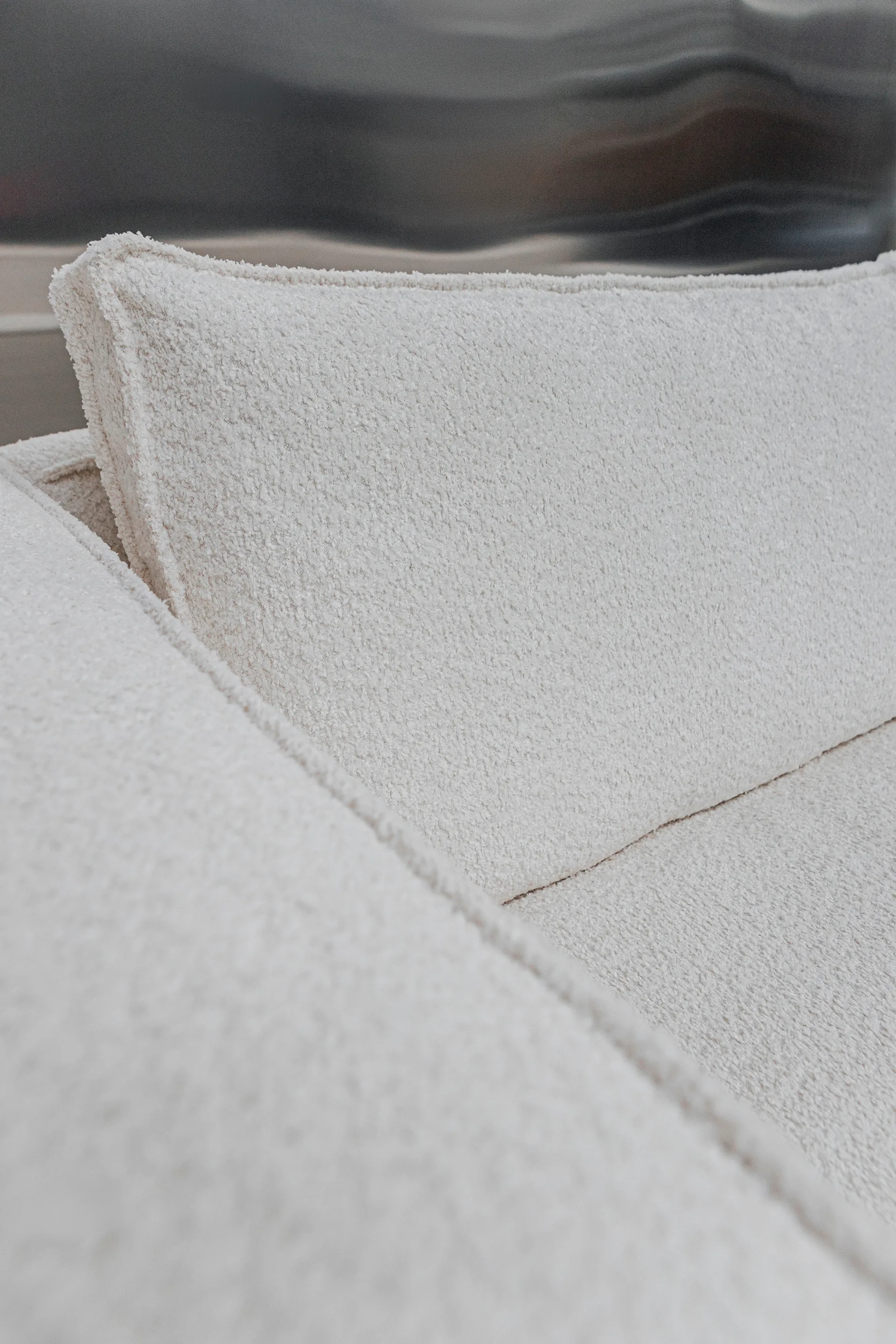 Klinge bank, Bouclé soft off-white Tinted