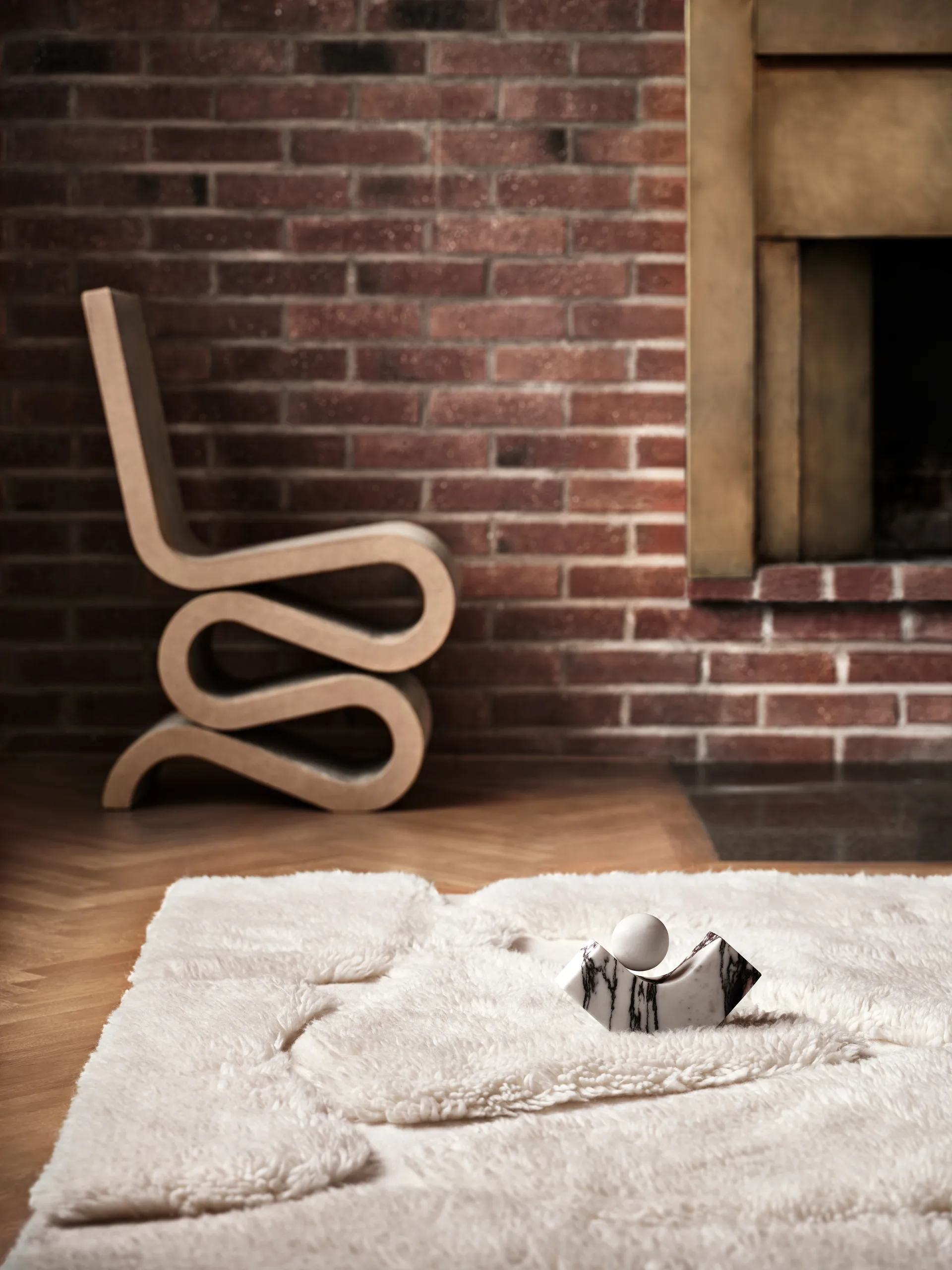 Kullin wollen vloerkleed 170x240 cm, Offwhite Tinted