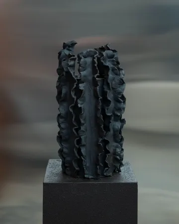 Melera vaas - Black, 33x16 cm - Tinted