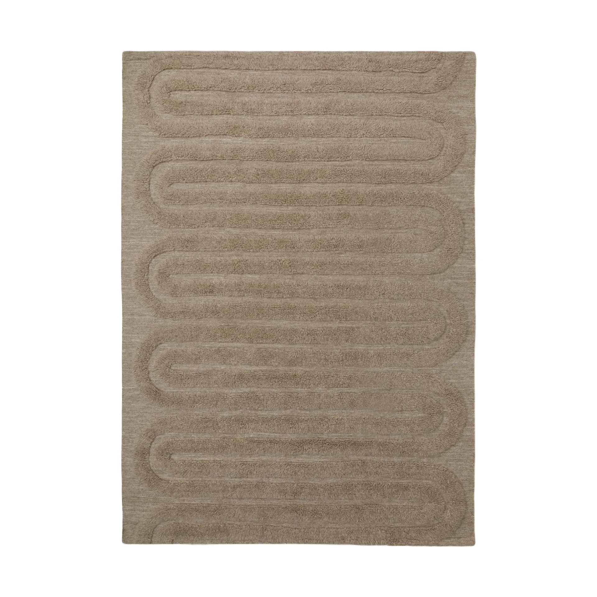 Riklund wollen vloerkleed 190x290 cm, Beige-melange Tinted