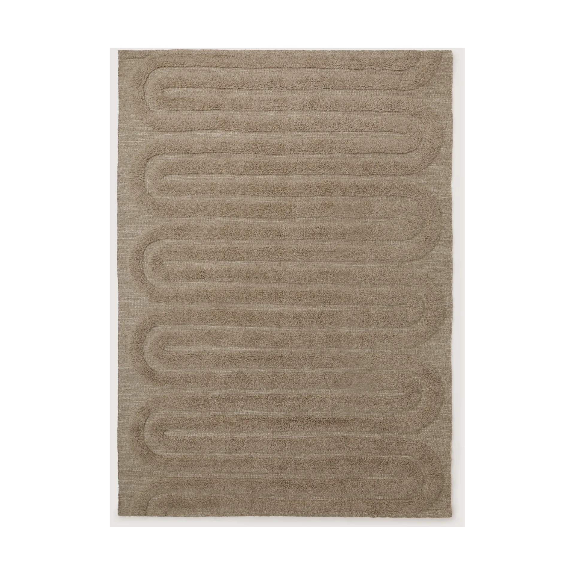Riklund wolmat, Beige-melange, 250x350 cm Tinted