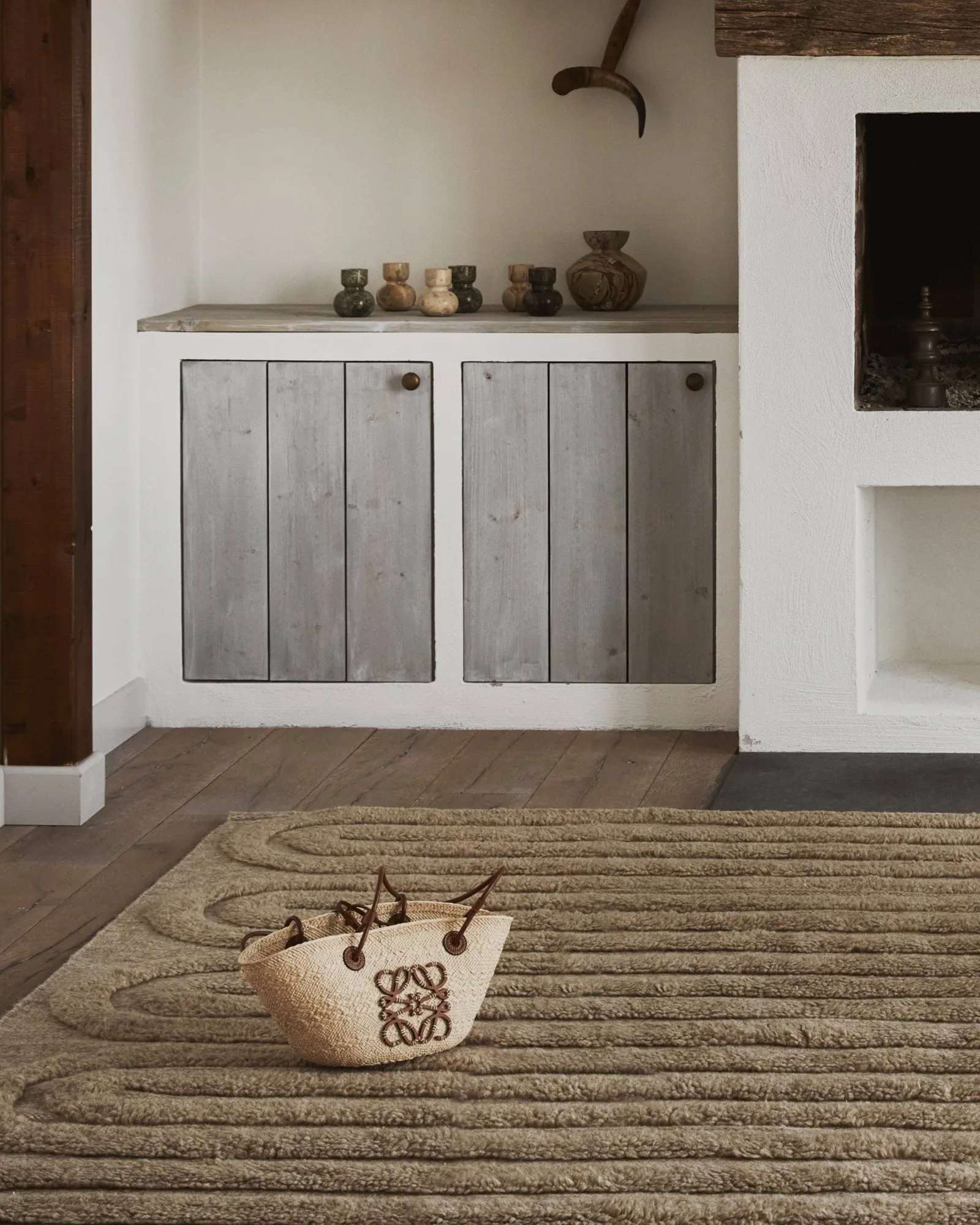 Riklund wolmat, Beige-melange, 250x350 cm Tinted