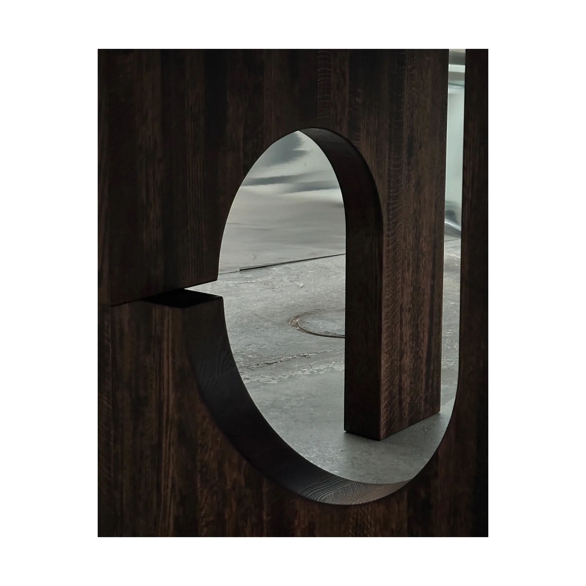 Sanders eettafel Ø160 cm, Donkergebeitst eiken Tinted