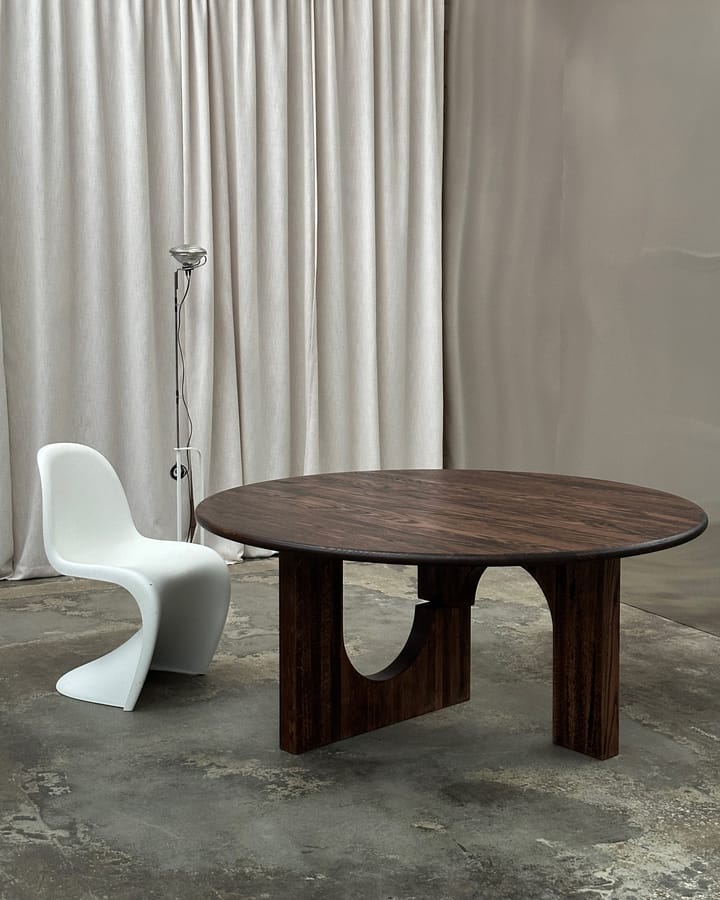 Sanders eettafel Ø160 cm, Donkergebeitst eiken Tinted