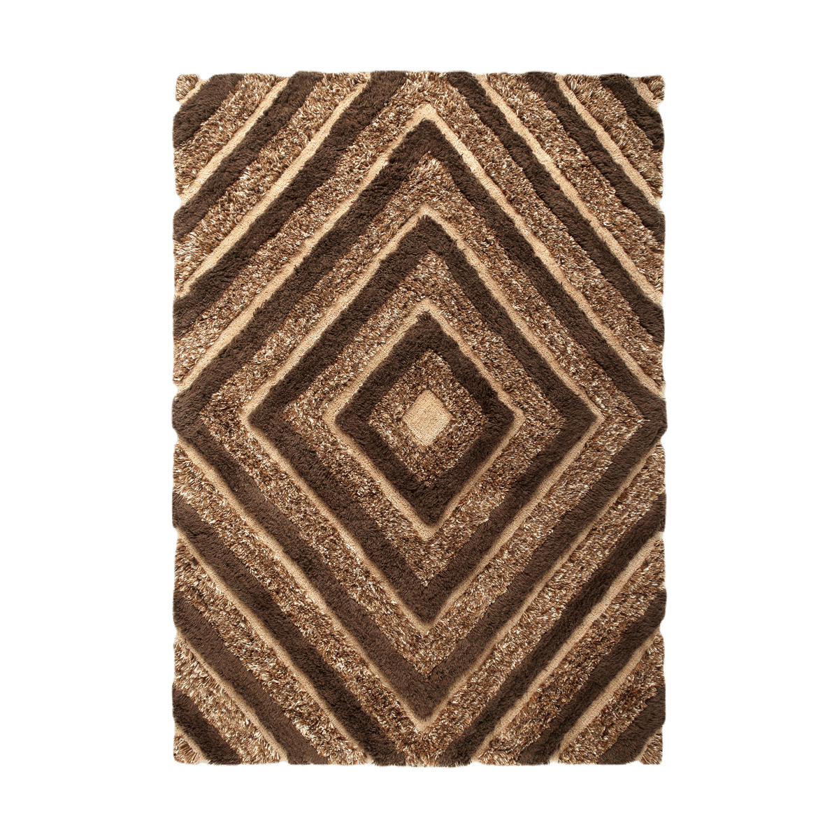 Tinted Stenborg wollen vloerkleed 170x240 cm Brown | Scandinavisch Interieur | Hoogpolige vloerkleden | Bruin