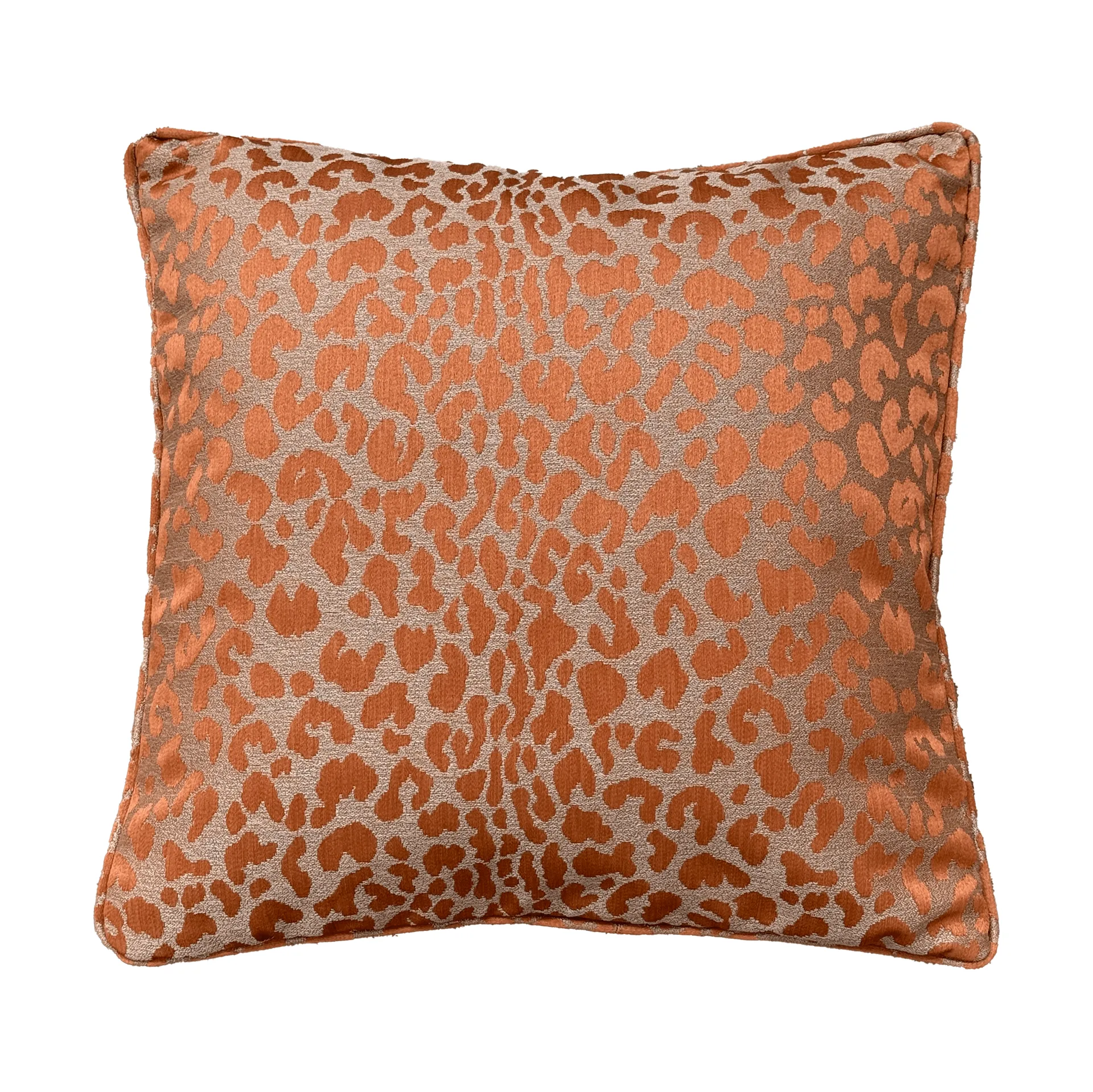 Vildklint leopard sierkussen, Rust, 50x50 cm Tinted