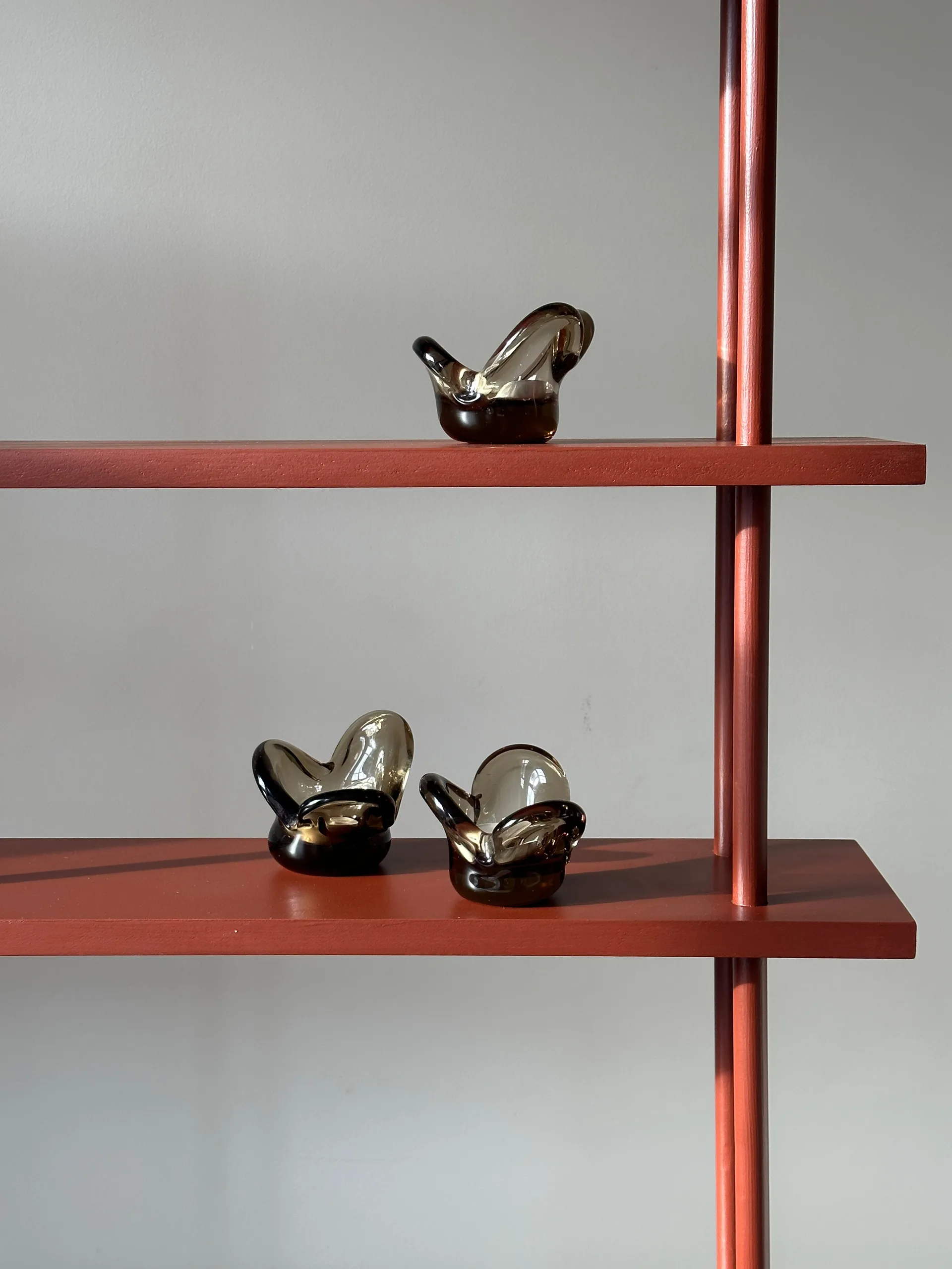 Visser kaarsenhouder, Brown Tinted