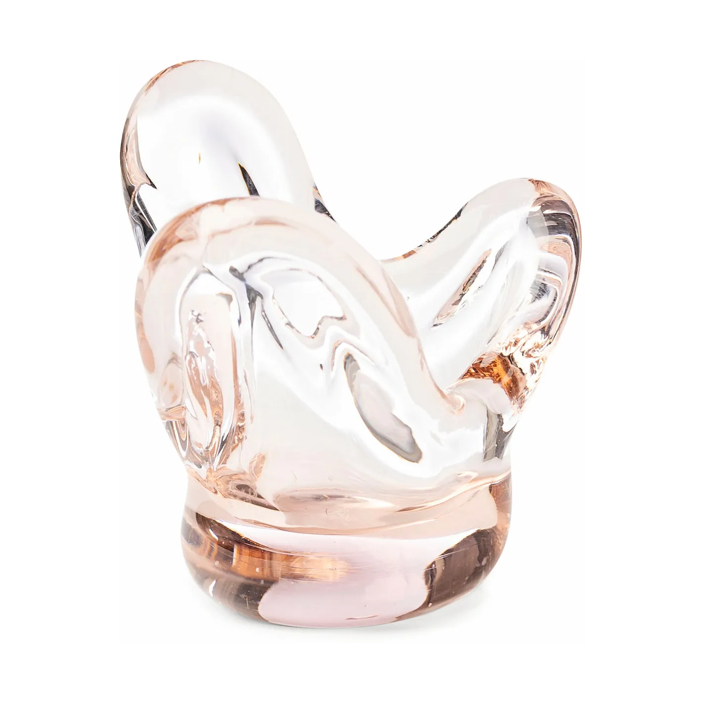 Visser kaarsenhouder, Pink Tinted