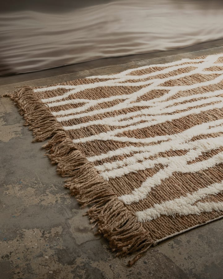 Wahl juten vloerkleed 200x300 cm, Brown-offwhite Tinted