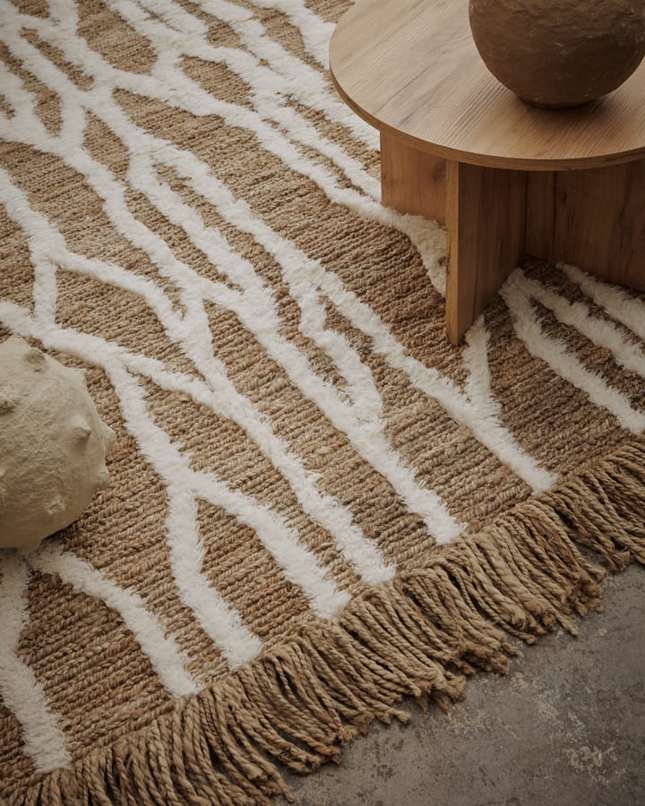 Wahl juten vloerkleed 200x300 cm, Brown-offwhite Tinted