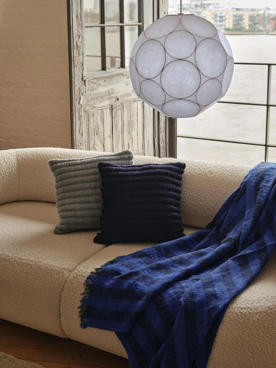 Band plaid 160x200 cm, Blue & Black Tom Dixon