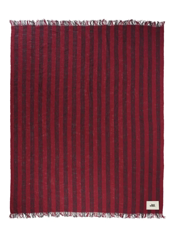 Band plaid 160x200 cm - Burgundy & Black - Tom Dixon
