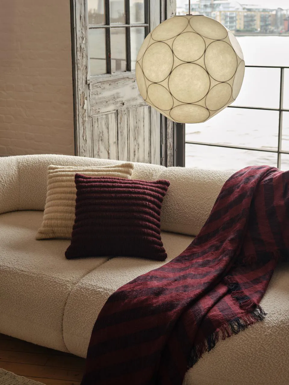 Band plaid 160x200 cm, Burgundy & Black Tom Dixon