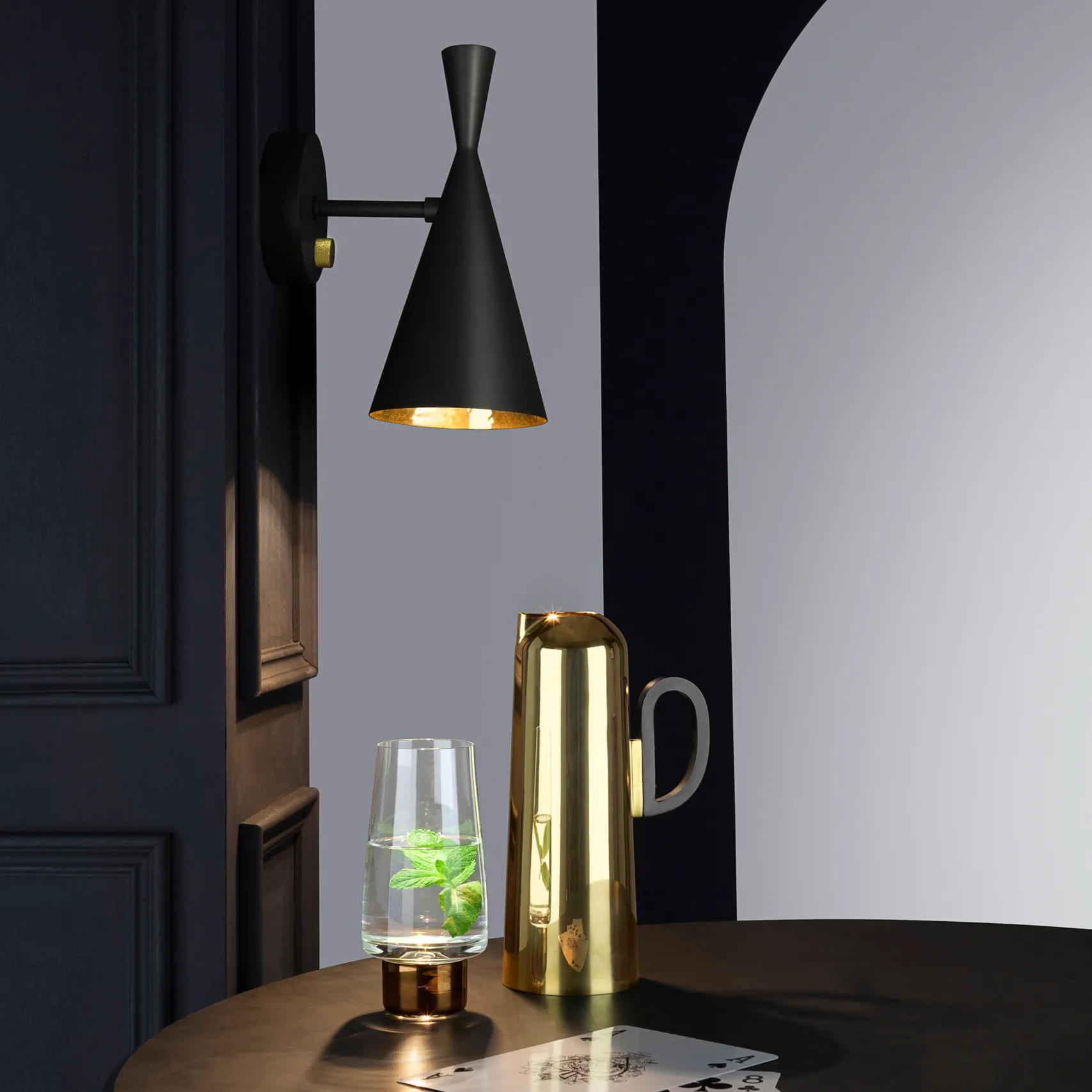 Beat muurlamp, Zwart Tom Dixon