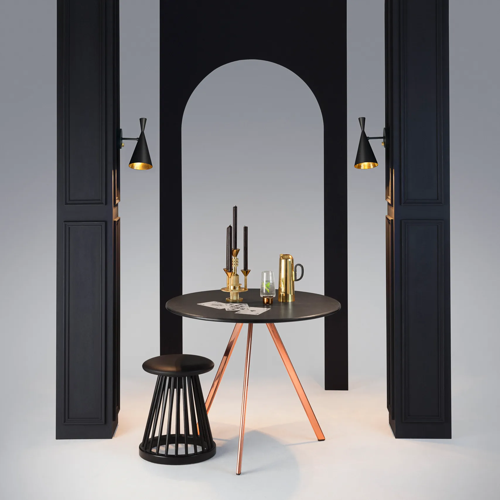 Beat muurlamp, Zwart Tom Dixon