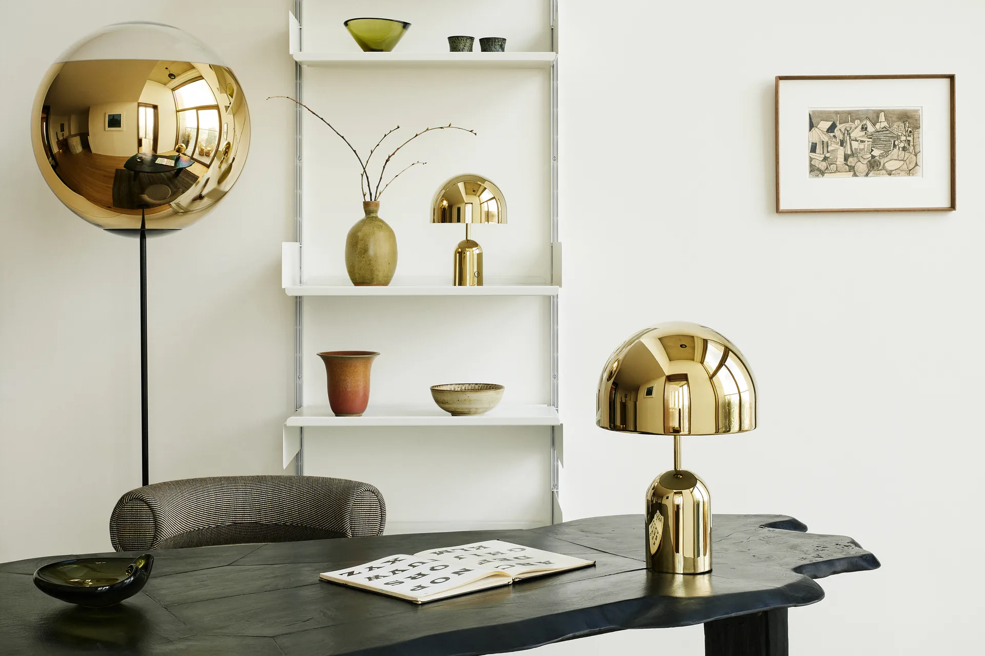 Bell Draagbare tafellamp, Gold Tom Dixon