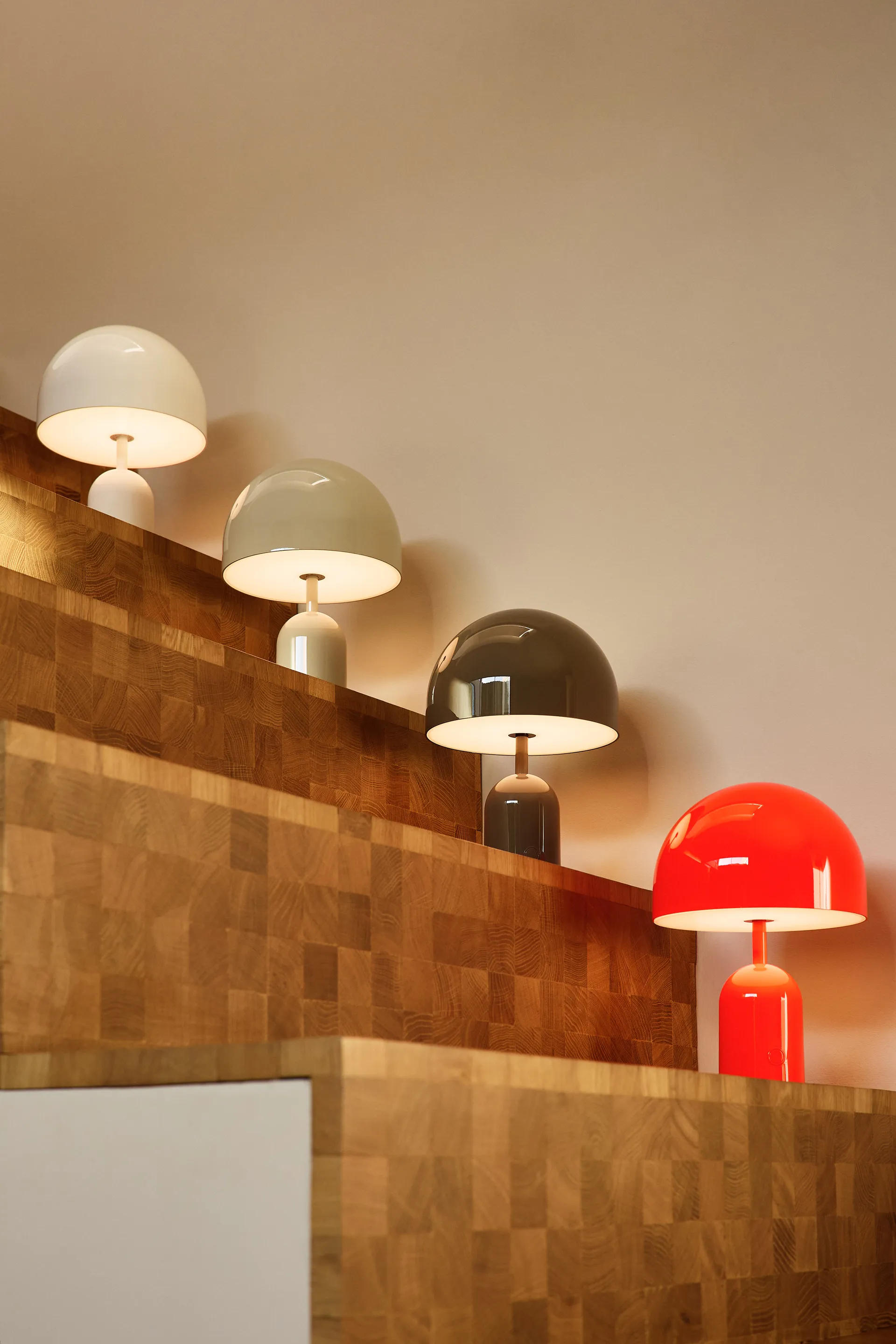 Bell Portable LED tafellamp 28 cm, Grey Tom Dixon